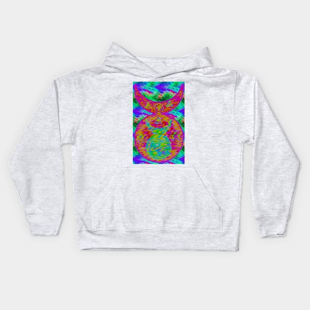 Horned god tripped out Kids Hoodie by indusdreaming